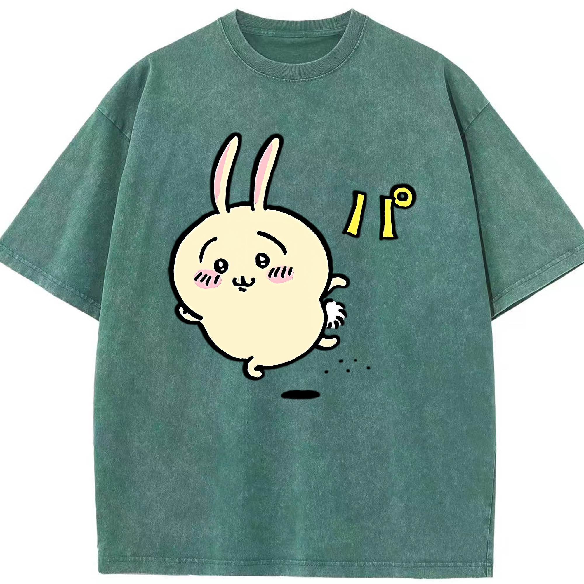 （画像用） ちいかわ うさぎ Chii-kawa usagi 綿100% ヴィンテージ風 半袖Tシャツ（フロントプリント）